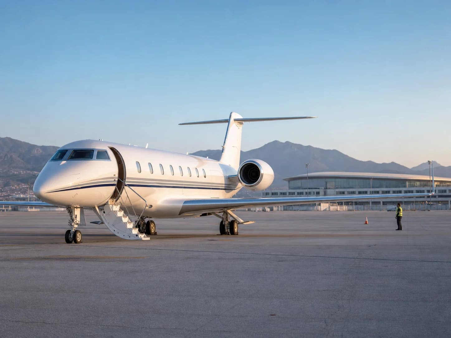 Midsize jet, Mediterranean routes, demonstration listing